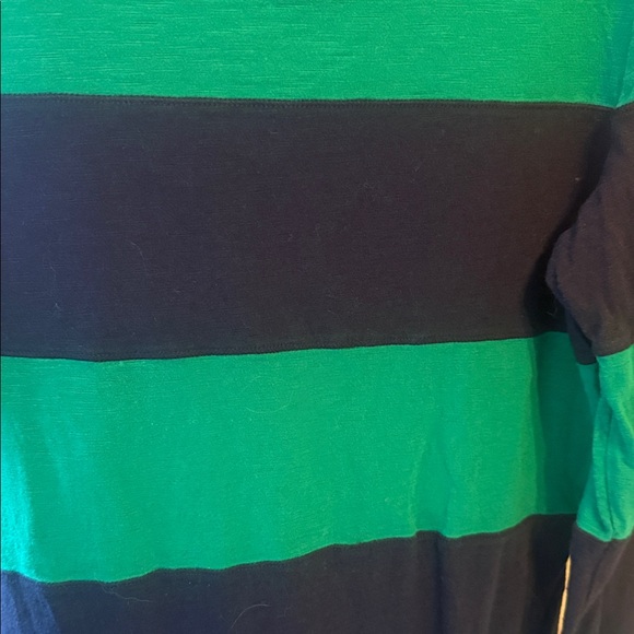 Banana Republic Green and Black Striped Blouse - Picture 4 of 5